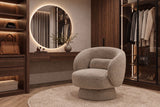 Armchair BOSSA NOVA 360° rotatable bouclé taupe