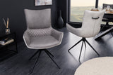 Swivel chair ALPINE microfibre grey light grey