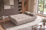 Schlafsofa ELYPSE 200cm 3-Sitzer Chenille Greige