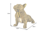 Tischleuchte BULLDOG 35 cm goldene Hundeskulptur