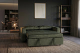 Schlafsofa SMART 140cm 2-Sitzer Samt Grün