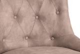 Bürostuhl VICTORIAN 49-57cm Mikrofaser Vintage Taupe im Chesterfield-Stil
