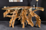 Console ROOT 150cm teak wood rack w/o glass plate
