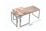 Coffee table ELEMENTS 40/100cm set of 2 sheesham wood natural stone finish