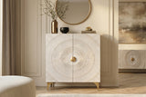Highboard GOLDEN SUNSET 120cm 3D mango wood white