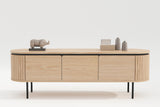 TV-Board ATELIER 160cm natural oak wood look w/ black legs
