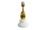 Table lamp STONES OF ZEN 45cm w/ adjustable lampshade white gold