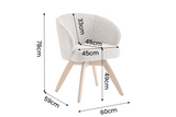 Swivel chair WALKÜRE 180° auto-return w/ armrests spring core textured fabric beige natural