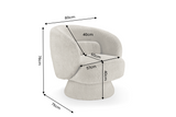 Sessel BOSSA NOVA 360° drehbar Bouclé taupe