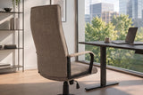 Office chair LAZIO 49-59cm w/ tilt function vogue velour velvet taupe