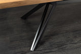 Esstisch GIANT 180-320cm ausziehbar in naturfarbener Eichenholzoptik mit schwarzem Metallgestell