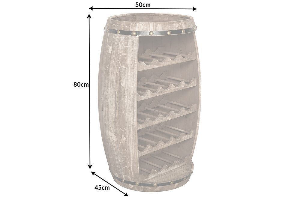 Wine shelf BODEGA 80cm for 23 bottles fir wood natural