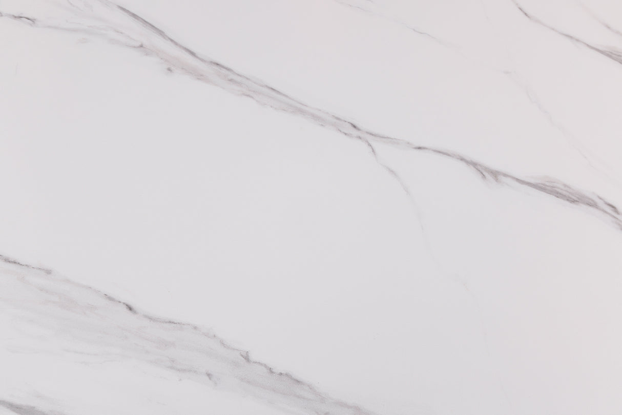 Dining table MIKADO 180-230cm extendable ceramic white marble top