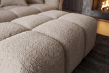 Hocker CLOUD 100cm Bouclé Champagner-Greige