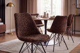 Chair SCANDINAVIA MEISTERSTÜCK leopard pattern brown black