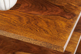 Corner shelf SURREAL 55/60/65cm set of 3 sheesham wood brown stone finish