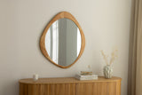 Wall mirror ORGANIC 90cm massive wood oak wood look