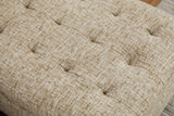 Ecksofa STOCKHOLM 220cm 3-Sitzer Federkern Strukturstoff beige