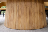 Dining table ART DECO 220cm oval table top mango wood natural creamy