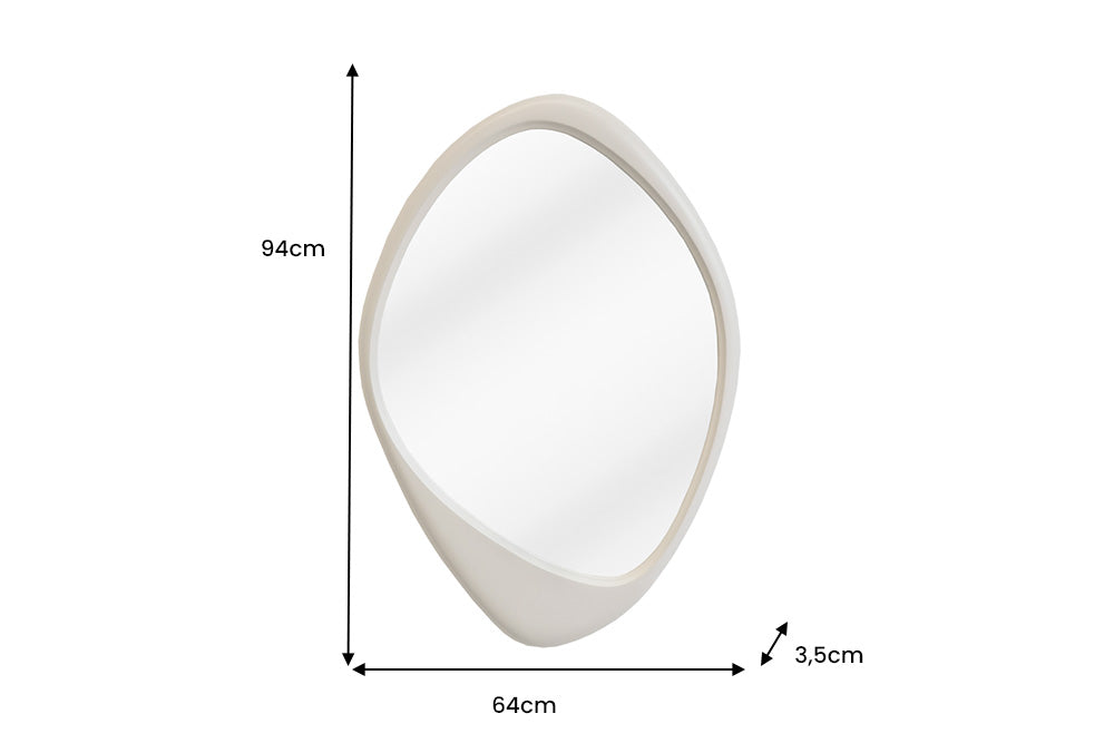 Wall mirror ORGANIC 90cm greige
