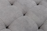 Ecksofa STOCKHOLM 220cm 3-Sitzer Cord grau