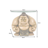 Side table SUMO 30cm round glass neutral