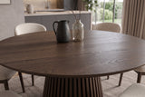 Esstisch VALHALLA WOOD Ø 140cm rund Eichenholz furniert Rauchbraun