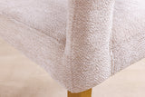Chair BOUTIQUE beige brushed structured fabric w/ golden legs