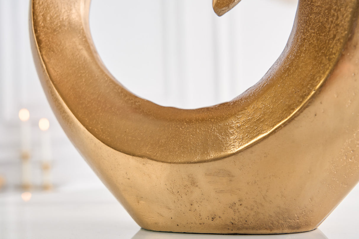 Vase WAVE L 47cm gold aluminium