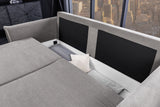 Schlafsofa APARTMENT 215cm 3-Sitzer Cord grau