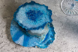 Trivet ACHAT 12cm set of 4 agate blue