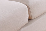 Sofa HEAVEN 210cm 3-Sitzer Federkern abnehmbarer Bezug Leinen natur