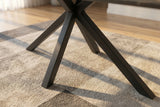 Esstisch GALAXIE 180cm m. Sterngestell Keramik grau