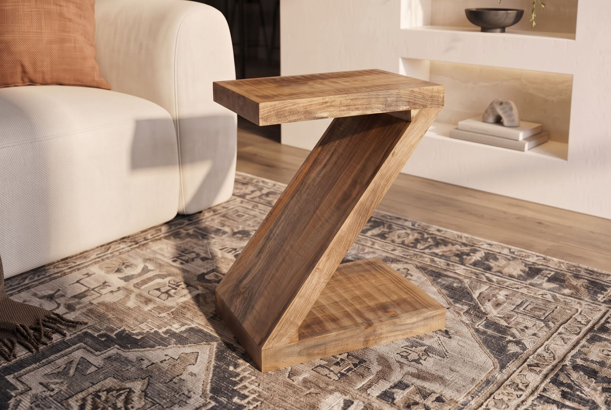 Beistelltisch Z 60cm Z-Form Mangoholz natur