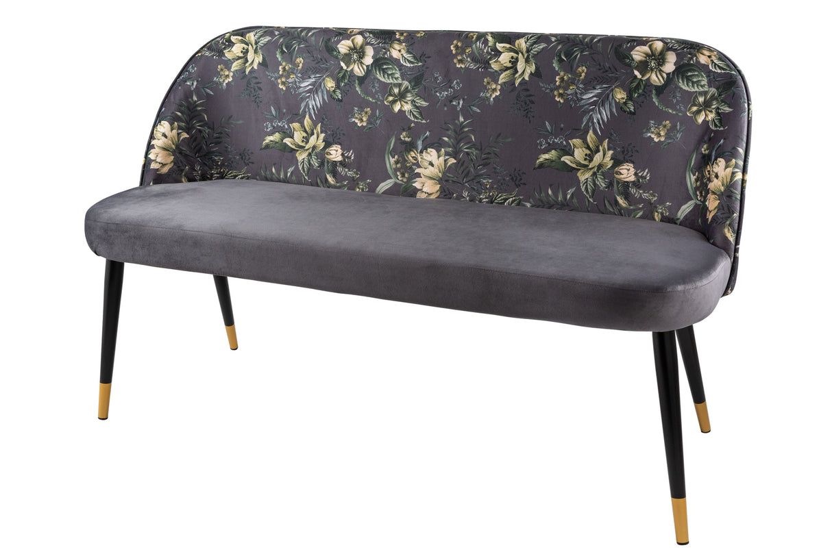 Bench PRÊT-À-PORTER BOUTIQUE 130cm velvet grey