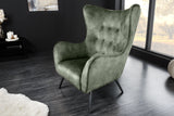 Wing chair AMSTERDAM velvet green