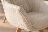 Sessel THE DUTCH COMFORT 180° Auto-Rückholfunktion m. Armlehnen Bouclé-Tweed weich beige natur