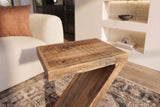 Beistelltisch Z 60cm Z-Form Mangoholz natur