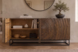 Sideboard ZEN CIRCLE 160cm 3D mango wood dark brown