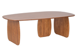 Dining table SCULPTURA 240cm oval sculptural frame acacia wood brown