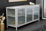 Display cabinet AMSTERDAM 105cm ribbed glass greige