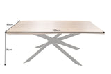 Dining table MAMMUT 200cm acacia wood 35mm honey finish