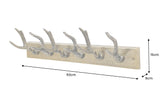 Wall coatrack DEER 50cm metal brass