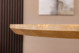 Dining table ART DECO 220cm oval table top mango wood natural creamy