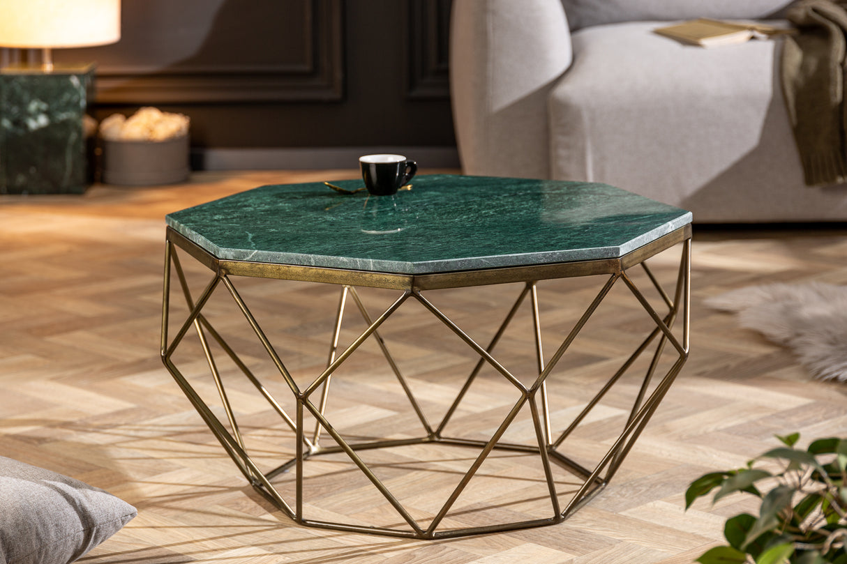 Couchtisch DIAMOND 70cm Marmor grün