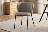 Stuhl LYON Metallgestell schwarz graubeige