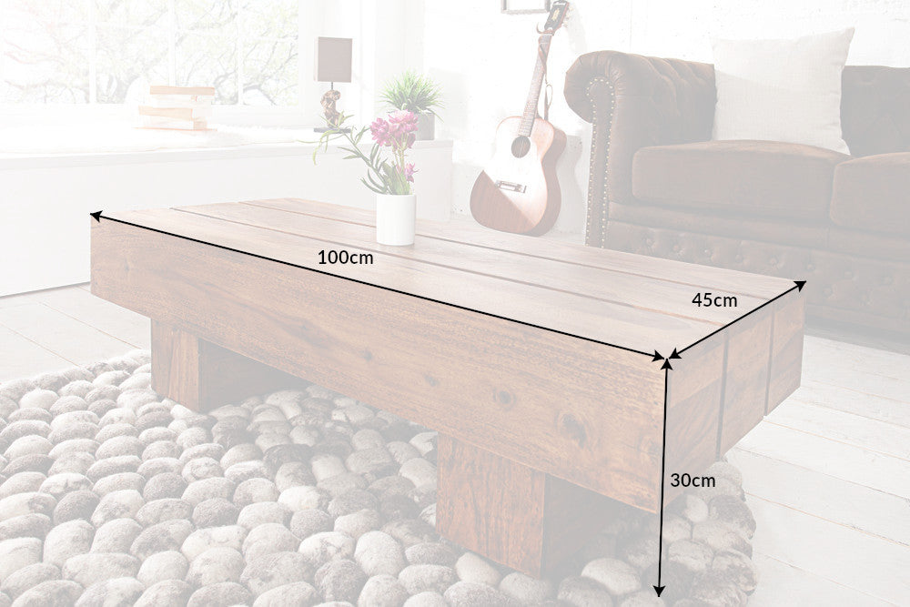 Coffee table BOLT 100cm sheesham wood