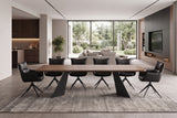 Esstisch PRESTIGE 180-240cm ausziehbar Nussbaumholz furniert natur