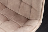 Stuhl ROADSTAR Samt Champagner-Beige mit schwarzen Metallbeinen
