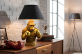 Tischleuchte KING APE 55 cm, goldfarben, schwarzer Schirm